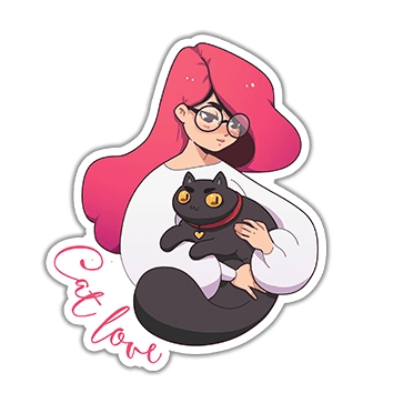 J’aime le chat - Stickefy